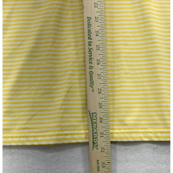 IZOD Golf  1/4 Button Pullover Shirt Men's Size XXL Yellow Short Sleeve Summer - Picture 7 of 12